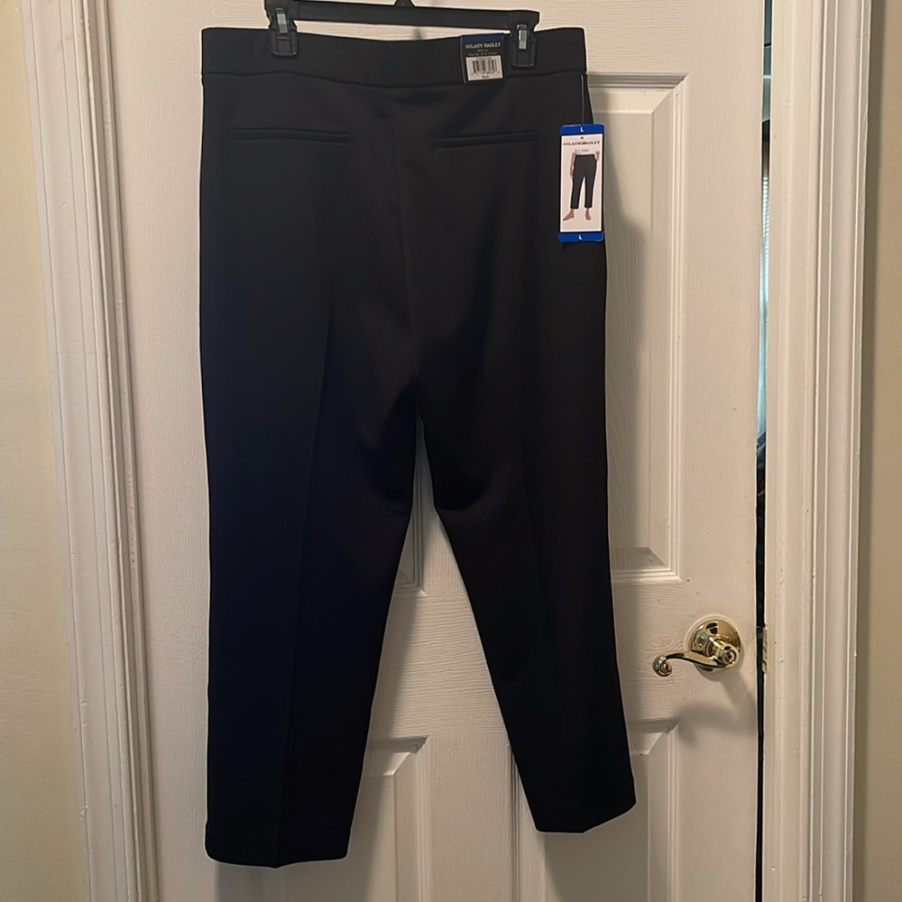 Hilary Radley Women's Crepe Pull-On Pant black small & Large, Regular - Picture 7 of 8